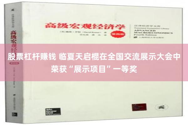 股票杠杆赚钱 临夏天启棍在全国交流展示大会中荣获“展示项目”一等奖