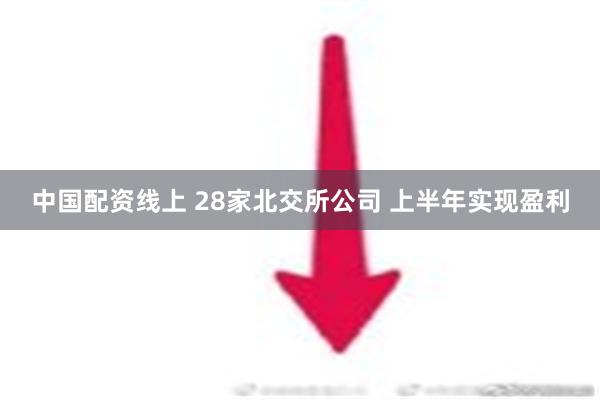 中国配资线上 28家北交所公司 上半年实现盈利