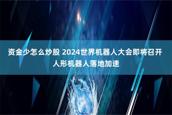 资金少怎么炒股 2024世界机器人大会即将召开 人形机器人落地加速